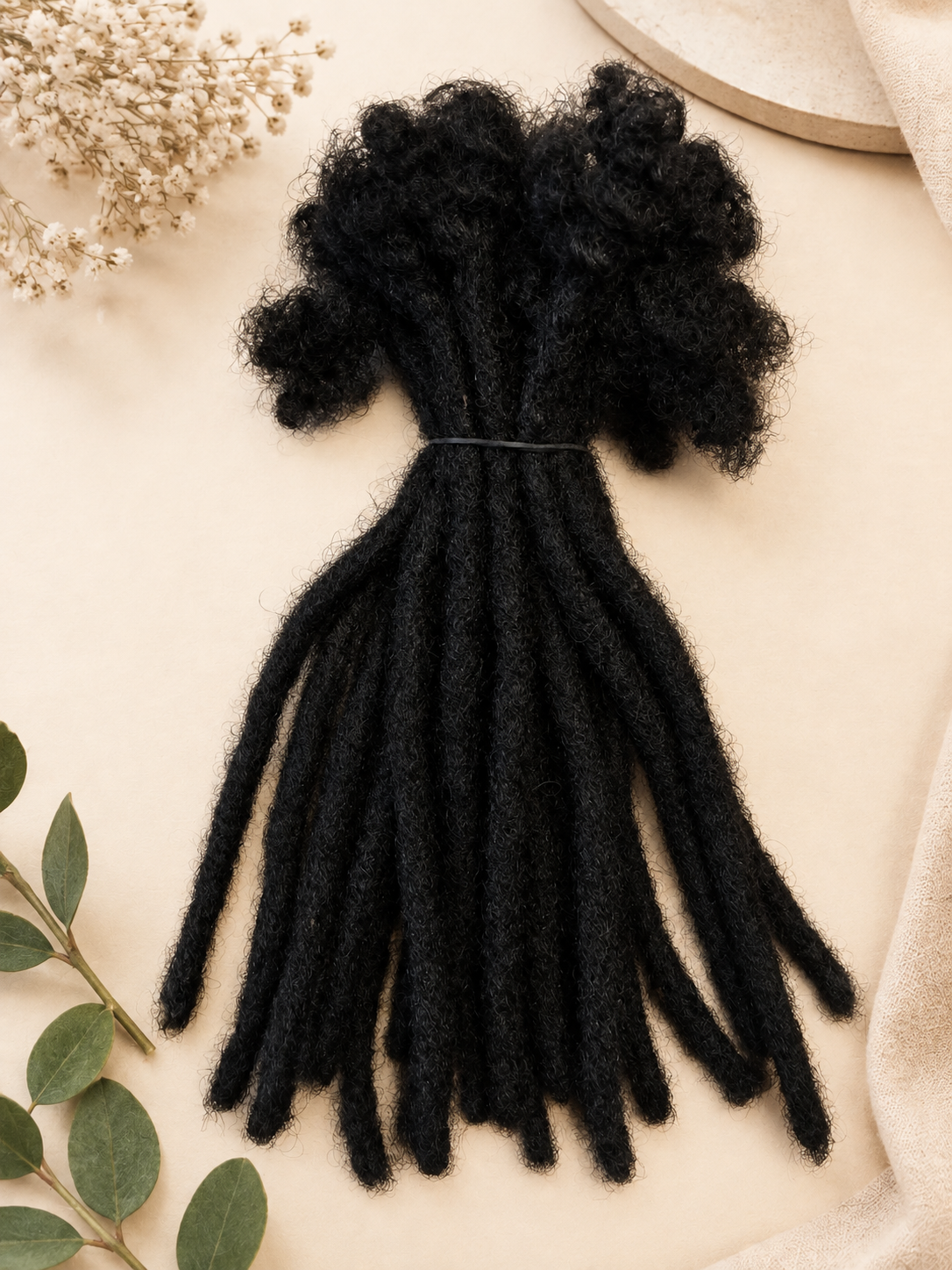 23cm/ 9" Human hair locs extensions
